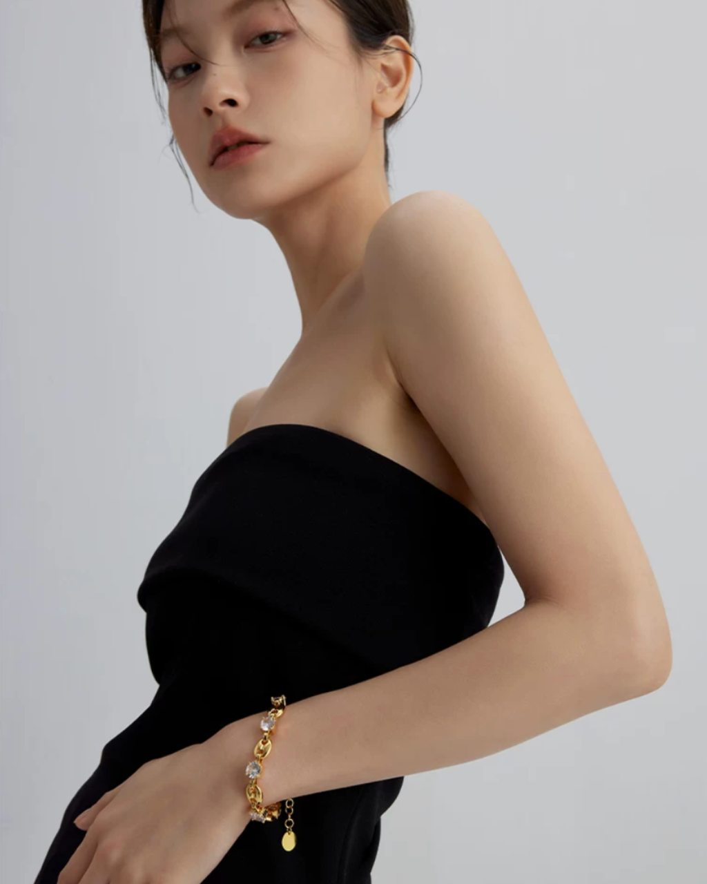Braided Chain Zirconia Bracelet