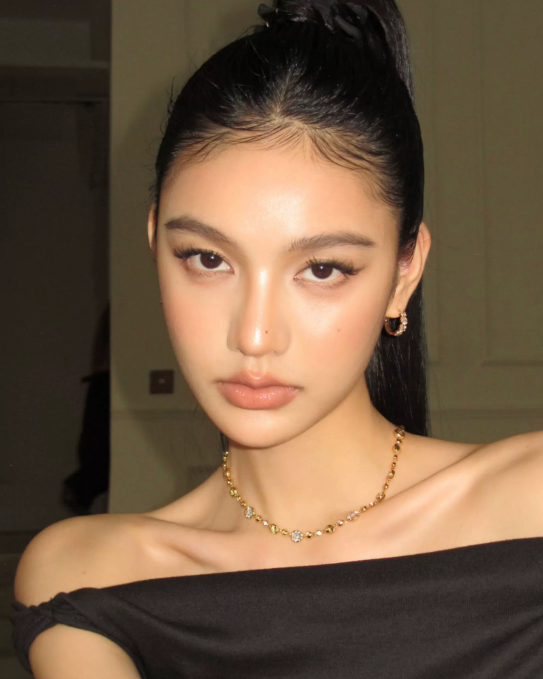 Trio Crystal Hoop Earrings