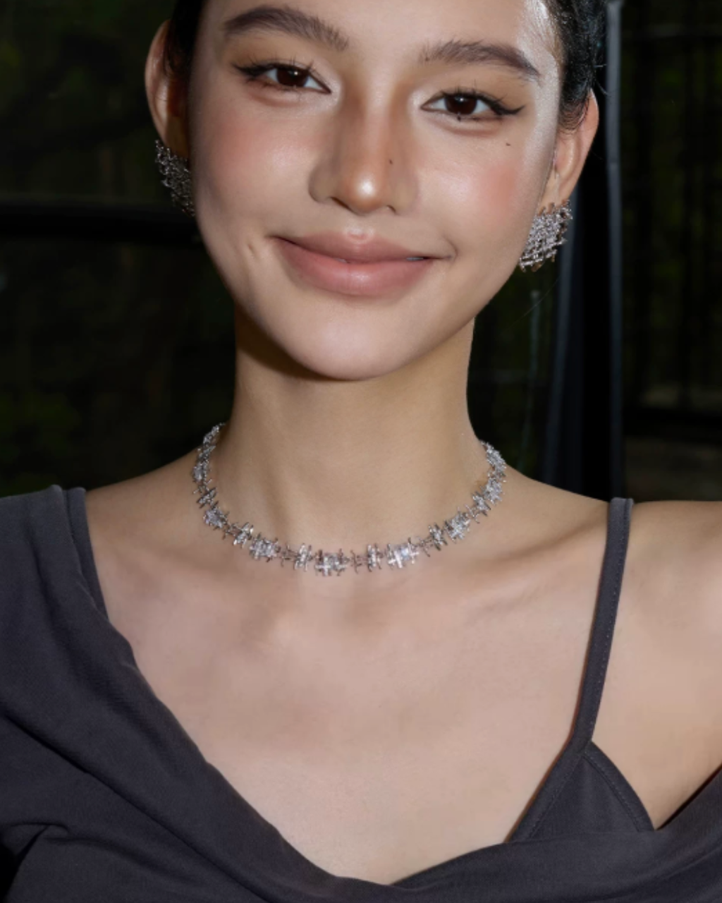 Linéa Weave Grid Pierced Earrings