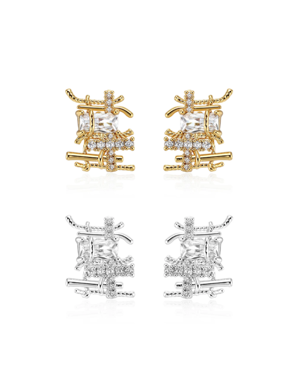 Linéa Weave Pierced Earrings