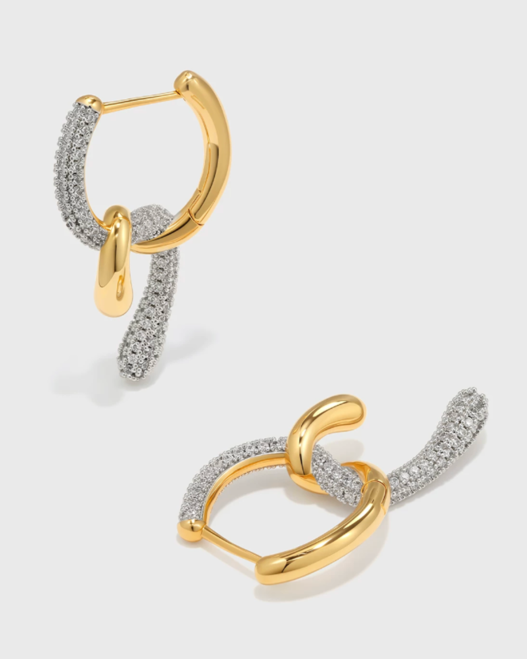Twist Pavé Drop Earrings