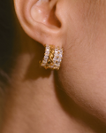 Twist Crystal Hoop Pierce