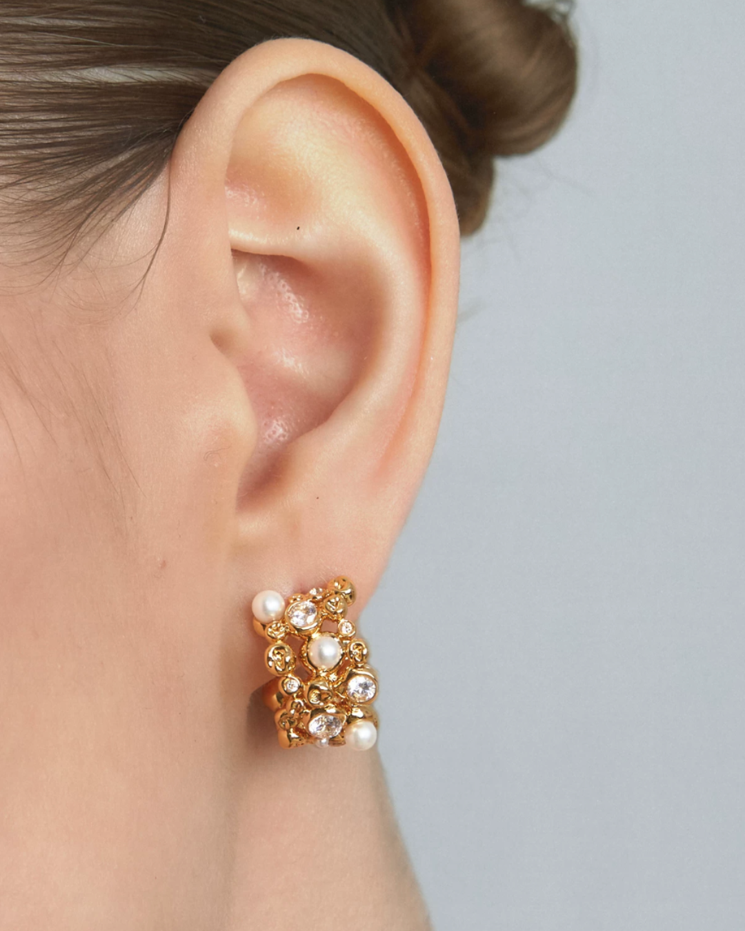 Pearl Mosaic Hoop Pierce