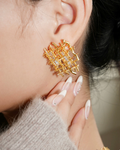 Linéa Weave Grid Pierced Earrings