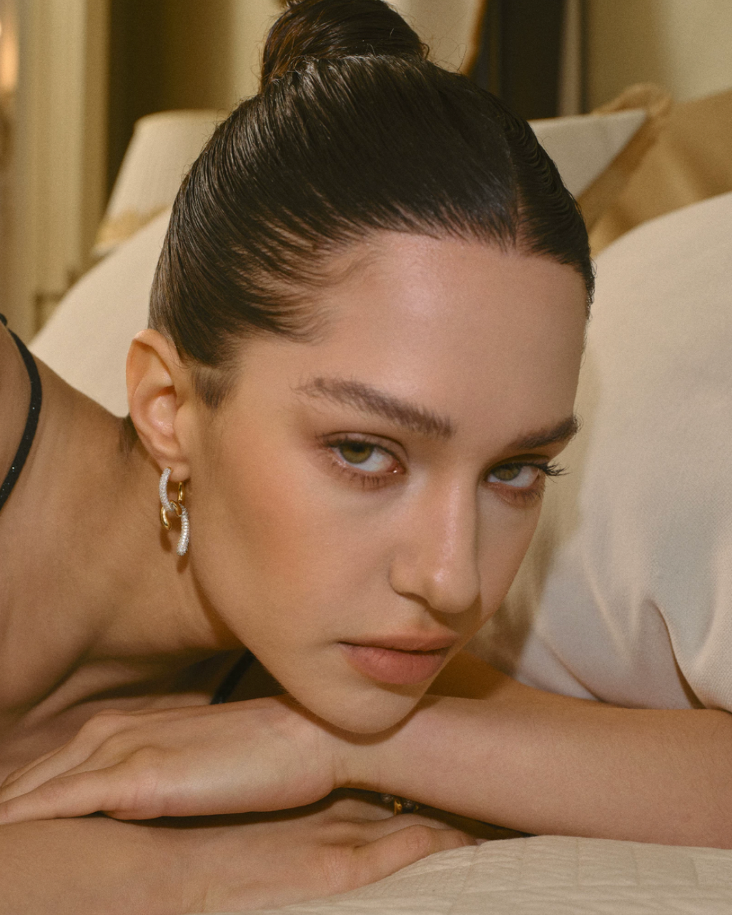Twist Pavé Drop Earrings