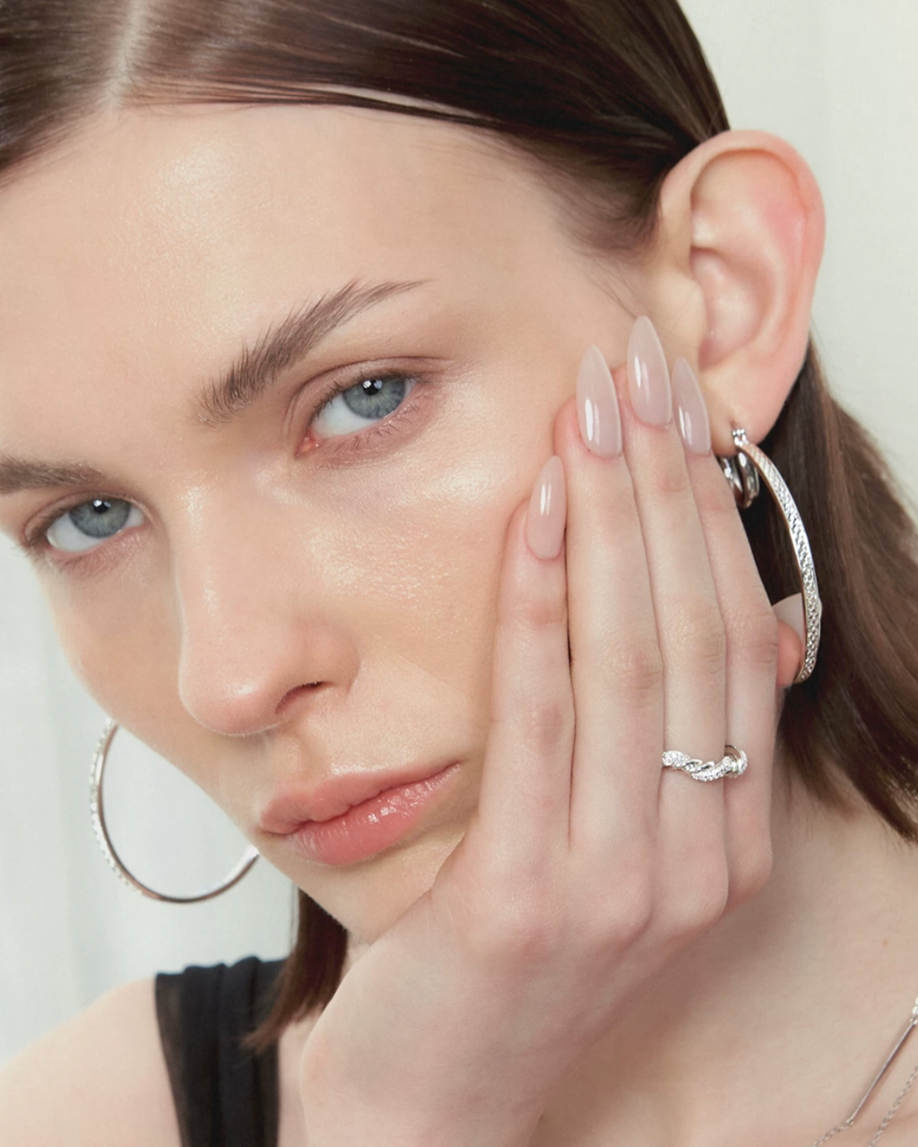 Twisted zirconia Open Ring