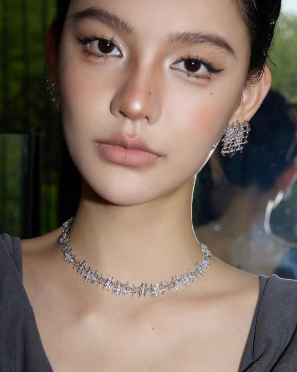 Linéa Weave Grid Pierced Earrings