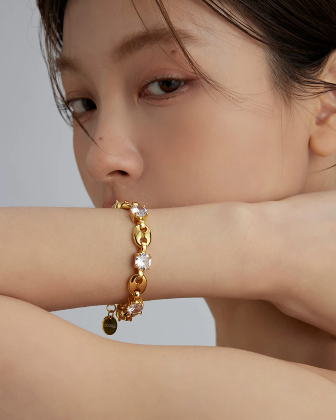 Braided Chain Zirconia Bracelet