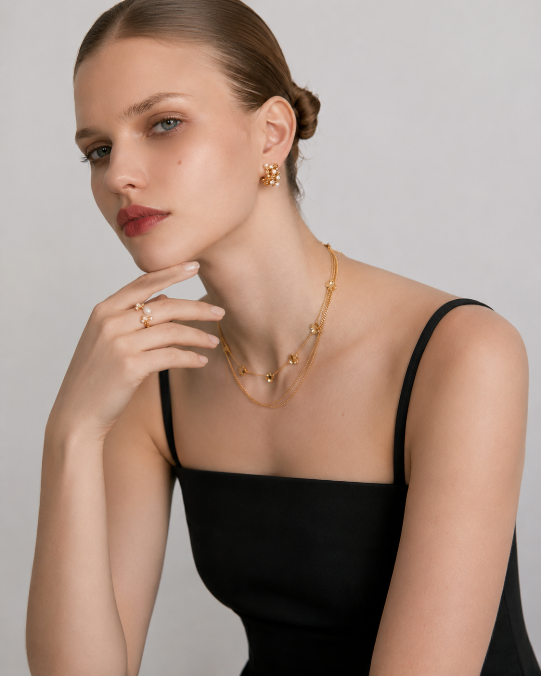 Pearl Mosaic Hoop Pierce