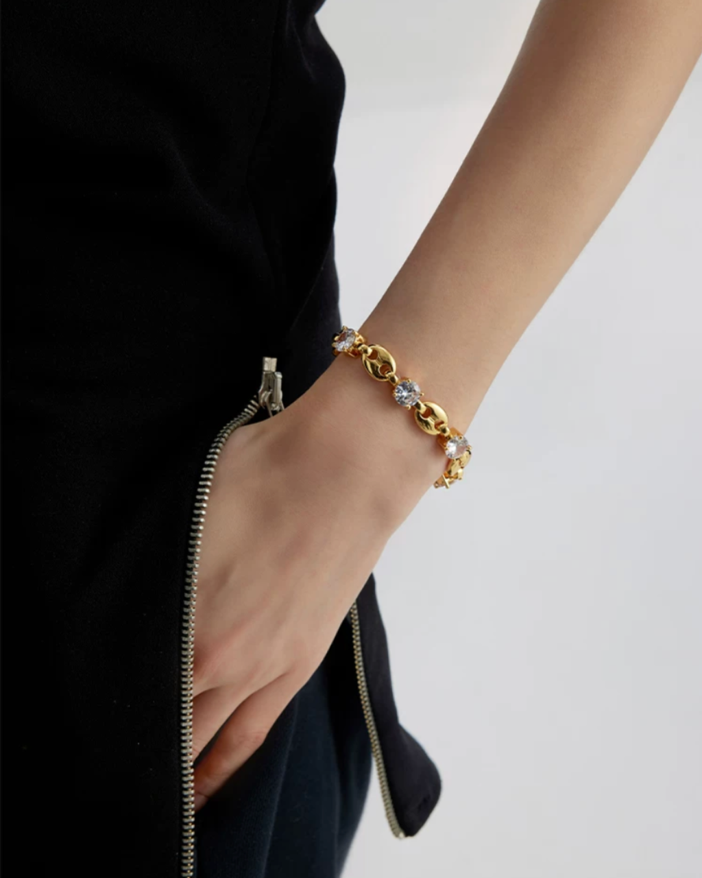 Braided Chain Zirconia Bracelet