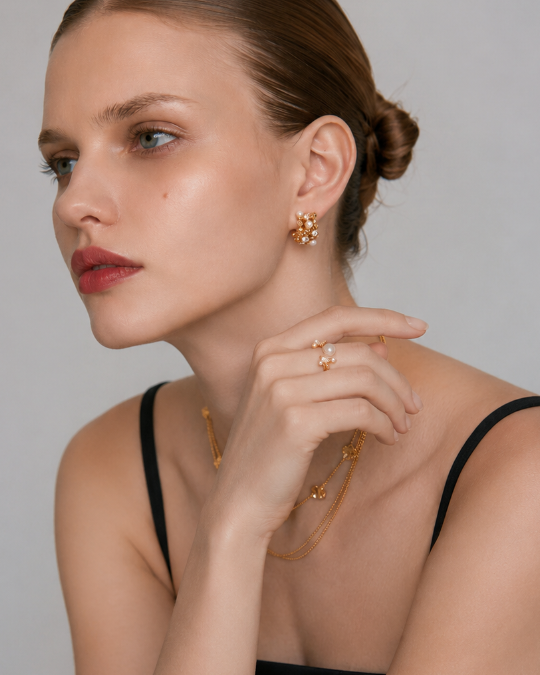 Pearl Mosaic Hoop Pierce