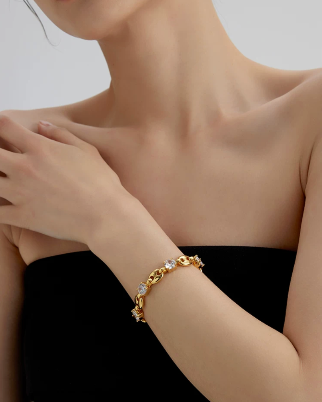 Braided Chain Zirconia Bracelet