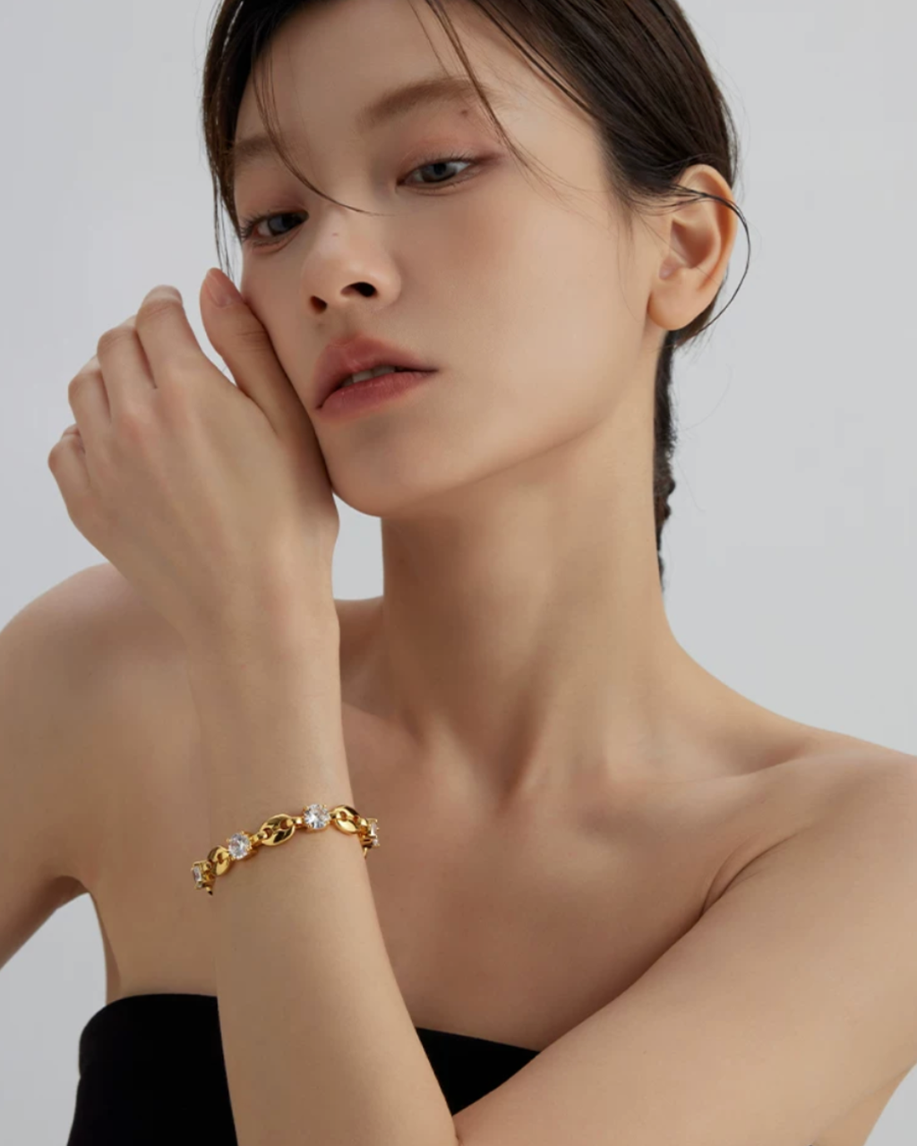 Braided Chain Zirconia Bracelet