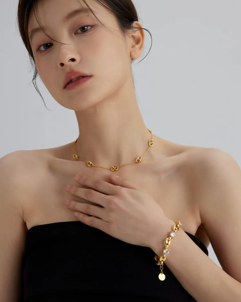 Braided Chain Zirconia Bracelet