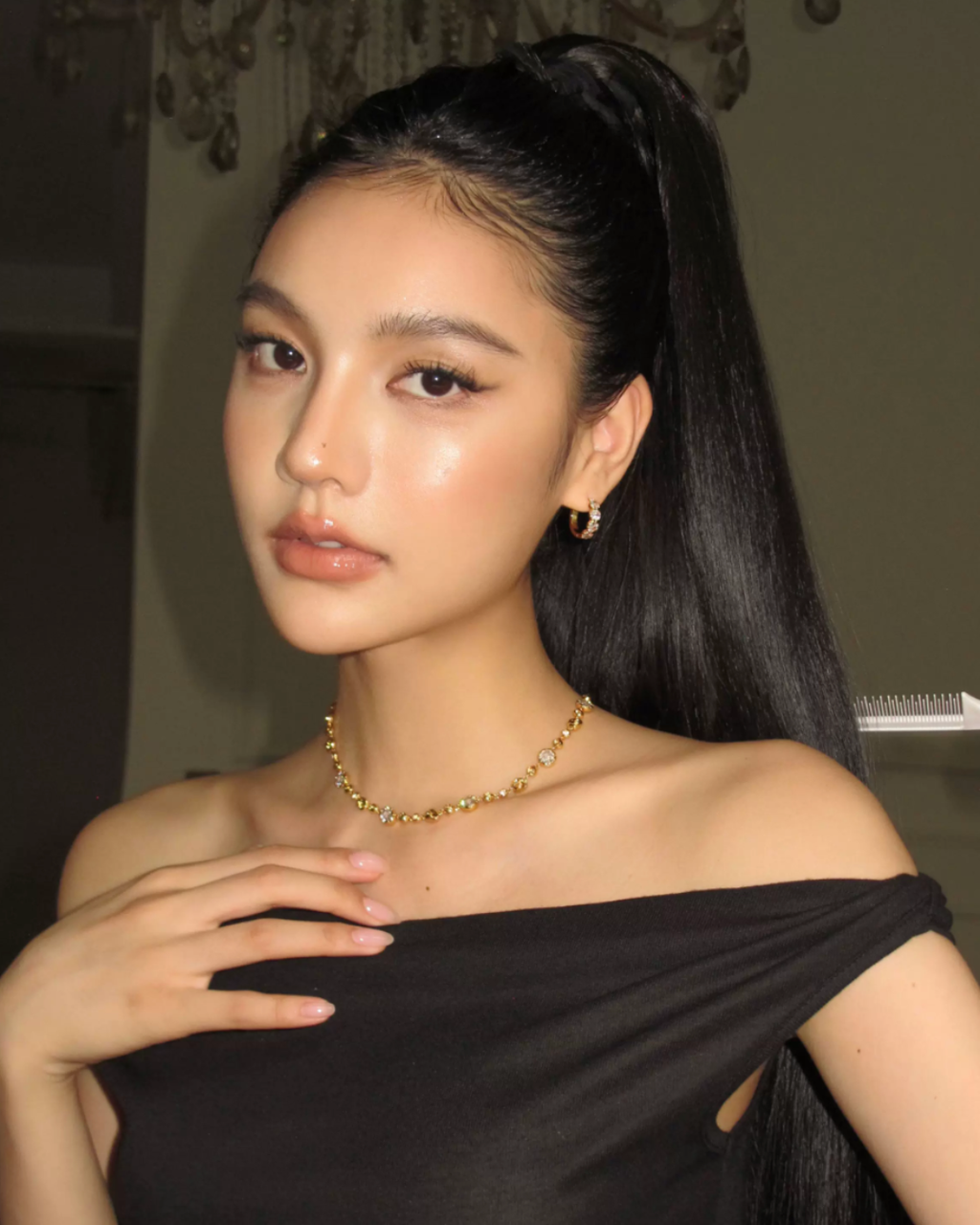 Trio Crystal Hoop Earrings